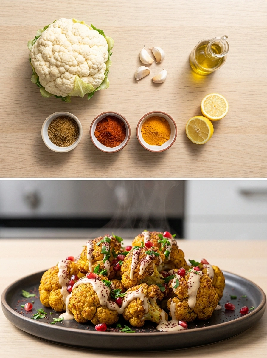 Shawarma Spiced Roasted Cauliflower